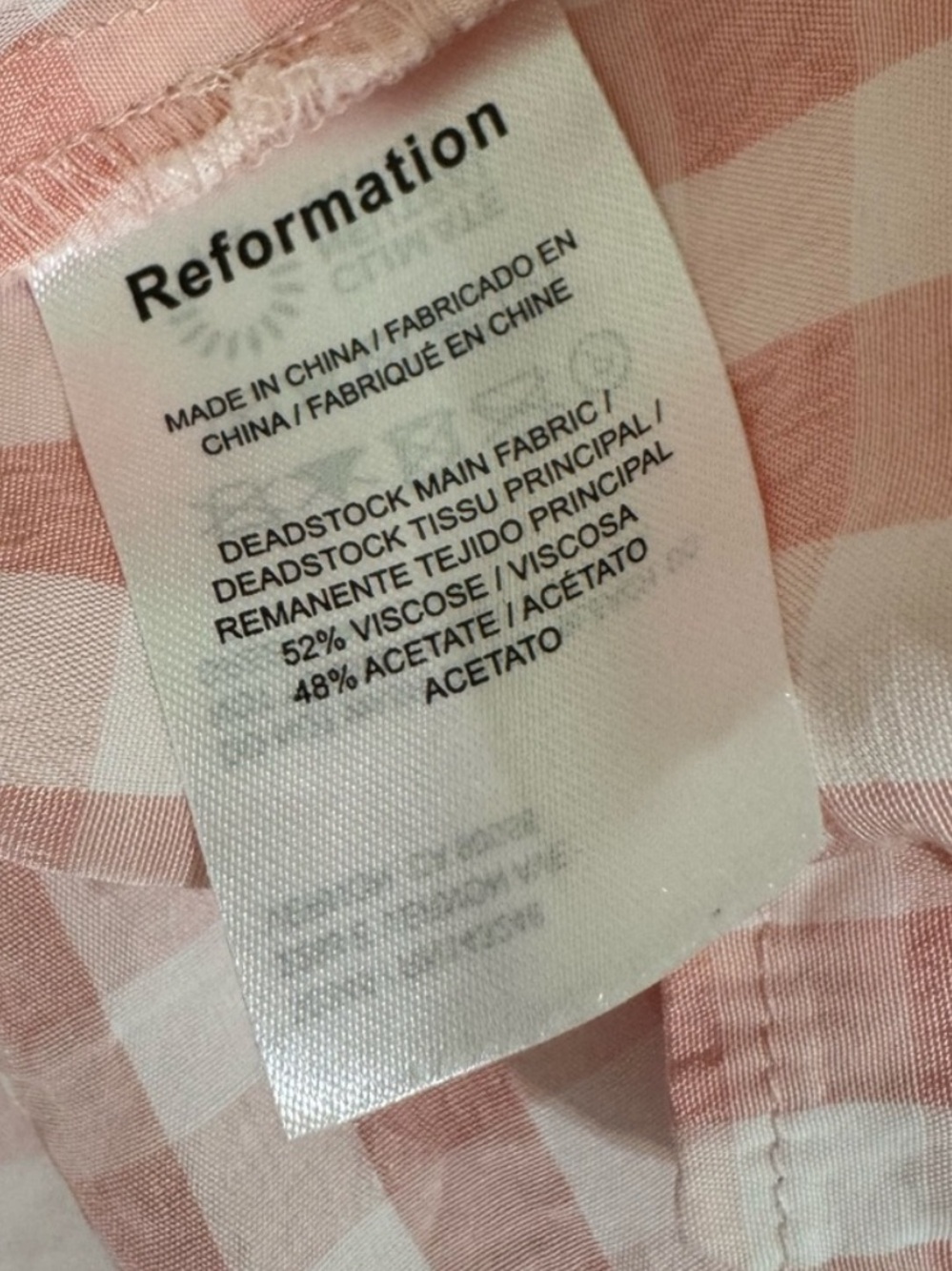 Reformation Rupert Dress in Pink Checkered - Picture 7 of 7